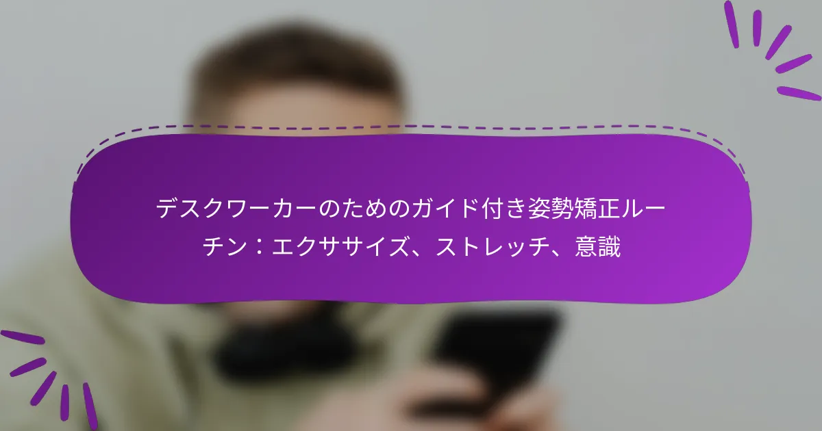デスクワーカーのためのガイド付き姿勢矯正ルーチン：エクササイズ、ストレッチ、意識